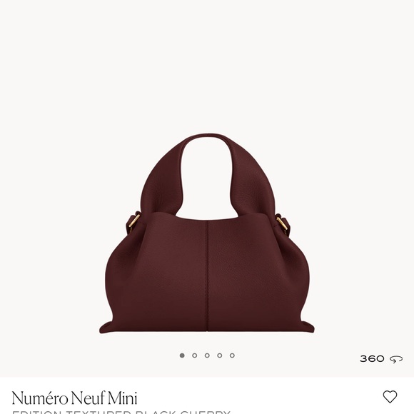 Polene Numéro Neuf Mini Bag - Deep Burgundy - Picture 1 of 13